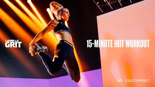 15Minute Athome HIIT Cardio Workout  LES MILLS GRIT  LES MILLS X REEBOK NANO SERIES [upl. by Rowena248]