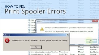 Print spooler service is not running How To Fix [upl. by Ayle]