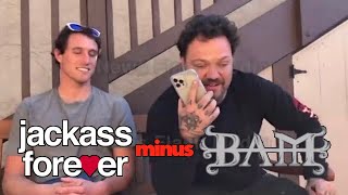 jackass forever  bear clip roundtable 2022 Movie [upl. by Yerbua741]