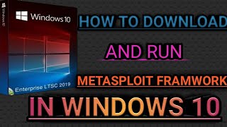 HOW TO INSTALL METASPLOIT IN WINDOWS 10  USING CMD [upl. by Mundford803]