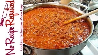 Bolognese Sauce  Spaghetti Sauce  NoRecipeRequiredcom [upl. by Yesnel]