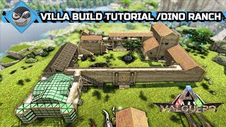 ARK Survival Evolved  How to Build a Large House with Dino Pen  Villa Base Design No Mods [upl. by Tihor]