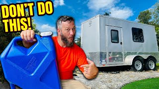 Simple DIY Camper Sink For My Cargo Camper [upl. by Attaynik52]