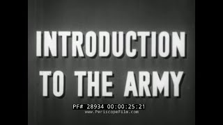 WWII INTRODUCTION TO THE US ARMY 1944 INDUCTION OF SOLDIERS FILM Part 1 28934 [upl. by Jolda]