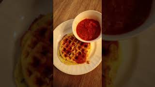 Chaffle Pizza on the Dash Mini Waffle Maker shorts [upl. by Greyson710]