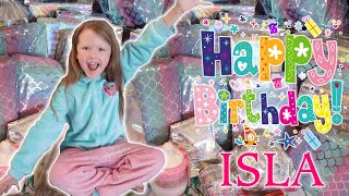 ISLAS 8th BIRTHDAY MORNING OPENING HER PRESENTS [upl. by Sasnett]