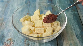 Mixed Cocoa Powder With Bread it Tastes Delicious  Chocolate Bread Dessert Recipe  Yummy [upl. by Shepherd984]