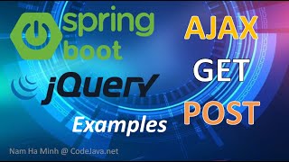 Spring Boot AJAX Get and Post Examples with jQuery [upl. by Anoval]