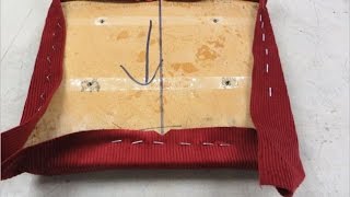 How to tension fabric Upholster backrest and seat [upl. by Otrepur]