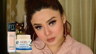 Makeup Kaise Kare aur Karne Ka Sahi Tarika using Fit Me Foundation HD Winter Makeup Look [upl. by Ertemed]