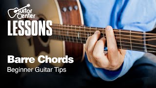 How to Play Barre Chords Major  Beginner Guitar Tips [upl. by Nnylrahc733]