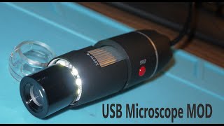 USB microscope 1600X mod divergent lens [upl. by Ahsikit]