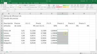 Excel Aplicar incrementar y descontar [upl. by Reggy]