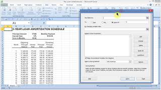 Microsoft Excel  Using the Solver for loan amortization [upl. by Nathanoj183]