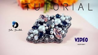 Video Tutorial DIY  Tutorial Brooch  Jewelry Making  Brooch Swarovski  Royal [upl. by Evilc]