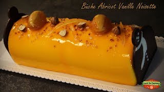 ❅ Recette de Bûche de Noël Abricot Vanille Noisette ❅ [upl. by Ahsirhcal259]