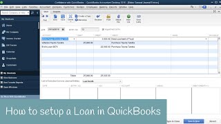 How to setup a Loan in QuickBooks [upl. by Rafaela]