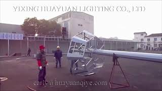 INSTALLATION PROCESS OF 20M HIGH MAST POLE [upl. by Dolley]