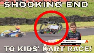 SHOCKING END to Kids Kart Race Most Watched Kart Race Ever in First Month on YT UKC Rd 3 Wigan [upl. by Ainad]