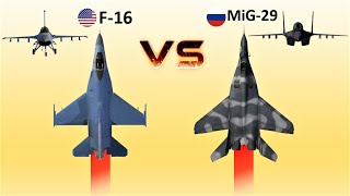 F16 Fighting Falcon vs MiG29 Fulcrum Which Fighter Jet Wins in an Aerial Knife Fight [upl. by Daisy]