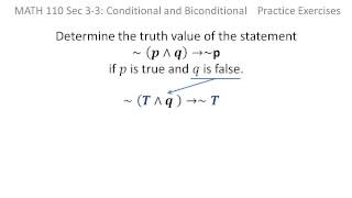 Logic Determine truth value of a statement [upl. by Coad]