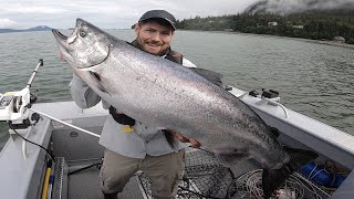 Monster 43lb King Salmon Epic Battle Salmon Fishing  Juneau Alaska JUNE 2020 [upl. by Casanova]