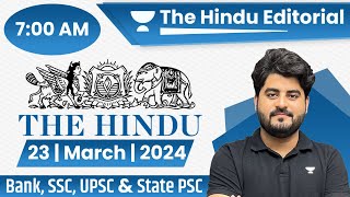 23 Mar 2024  The Hindu Analysis  The Hindu Editorial  Editorial by Vishal sir  Bank  SSC  UPSC [upl. by Ardnua64]