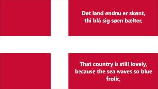 Anthem of Denmark  Danmarks Nationalsang DKEN lyrics [upl. by Eidorb]