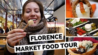 Italian Food Tour at Central Market in Florence Italy [upl. by Matta777]