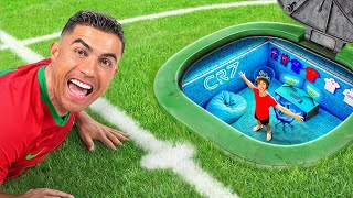 I Built 5 SECRET Rooms For Ronaldo [upl. by Noneek]