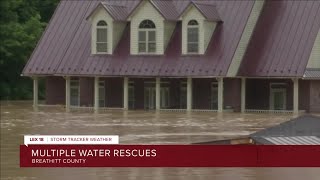 Multiple water rescues in Breathitt County [upl. by Cutcheon]