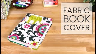 How to Make a Fabric Book Cover [upl. by Adnola]