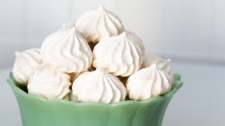 Vanilla Meringue Cookies Recipe  meringue kisses [upl. by Yong122]