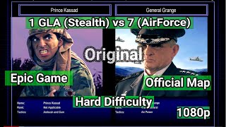 ⚔️🔥CampC Generals Zero Hour1 GLA Stealth vs 7 Hard Armies Air Force 1080p  Epic Game [upl. by Gladdie]