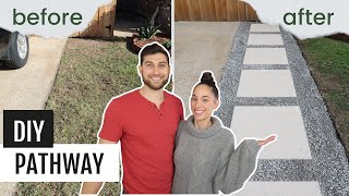 DIY Pathway with Drainage  Walkway with Pavers [upl. by Vins]