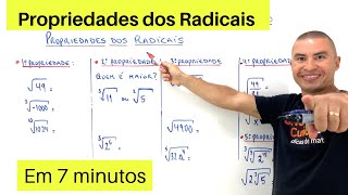 PROPRIEDADES DOS RADICAIS EM 7 MINUTOS [upl. by Birck748]