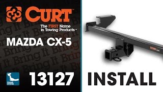 Trailer Hitch Install CURT 13127 on a Mazda CX5 [upl. by Corrina]