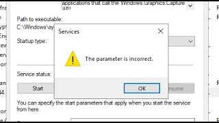 How to change quotThe parameter is incorrectquot on Windows Services [upl. by Ayekin]