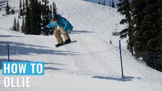 How To Ollie On A Snowboard [upl. by Kirtley]