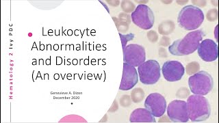 Leukocyte Abnormalities and Disorders An overview [upl. by Edlun]