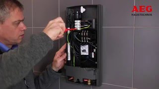 Elektronische Durchlauferhitzer von AEG – Installationsvideo [upl. by Akeemahs367]