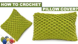 How to crochet pillow cover Tutorial [upl. by Helene833]