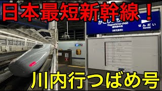 【鹿児島中央→川内】日本最短新幹線つばめ354号に乗ってきた [upl. by Nena884]