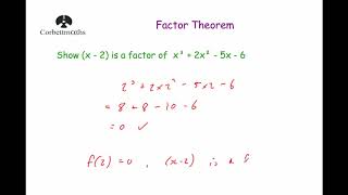 Factor Theorem  Corbettmaths [upl. by Otreblif460]