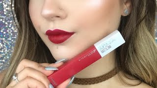 Maybelline Super Stay Matte Ink Liquid Lipstick  Review [upl. by Notyard975]