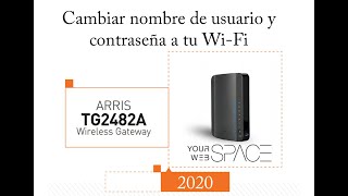 Cambiar nombre y contraseña de WiFi Módem IZZI ARRIS TG2482A [upl. by Neerom]