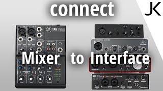 Setup Guide  how to connect a Mixer to an Audio Interface for audio recording [upl. by Adnohsirk188]