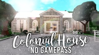 Roblox  Bloxburg No Gamepasses Colonial House  House Build [upl. by Tish528]