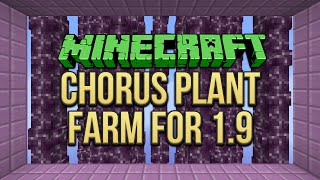 Minecraft 19 Chorus Plant Farm Tutorial Purpur Block Farm [upl. by Elihu]