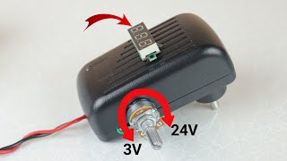 Turn Any Fixed Voltage Adapter to Variable Voltage Output 3V  24V [upl. by Ayela52]